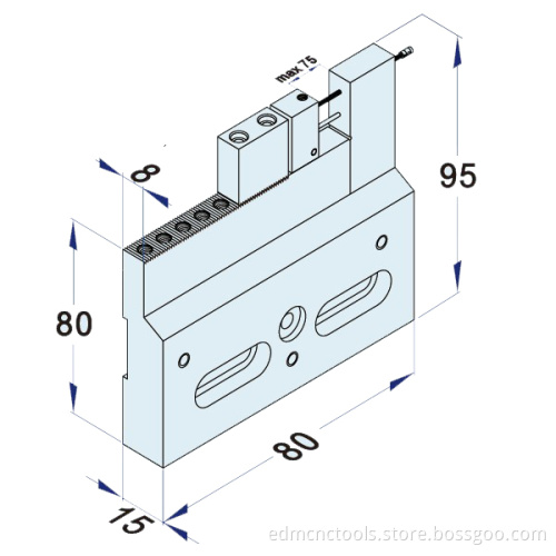 wire edm small parts machining manual clamp vise max clamp 50,75,100mm